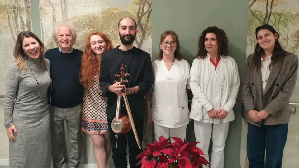 Foto di gruppo al termine del concerto