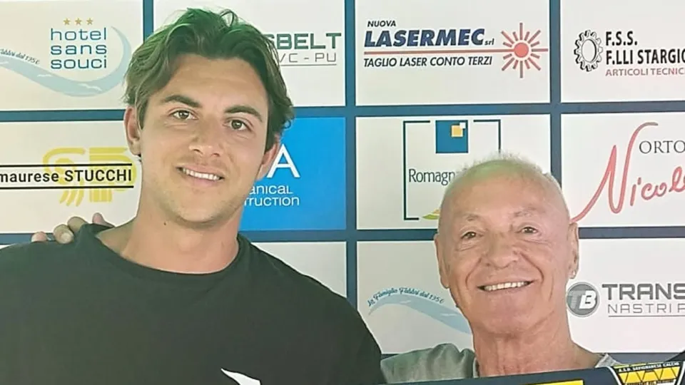 Giacomo Massari insieme al presidente Nino Urbinati