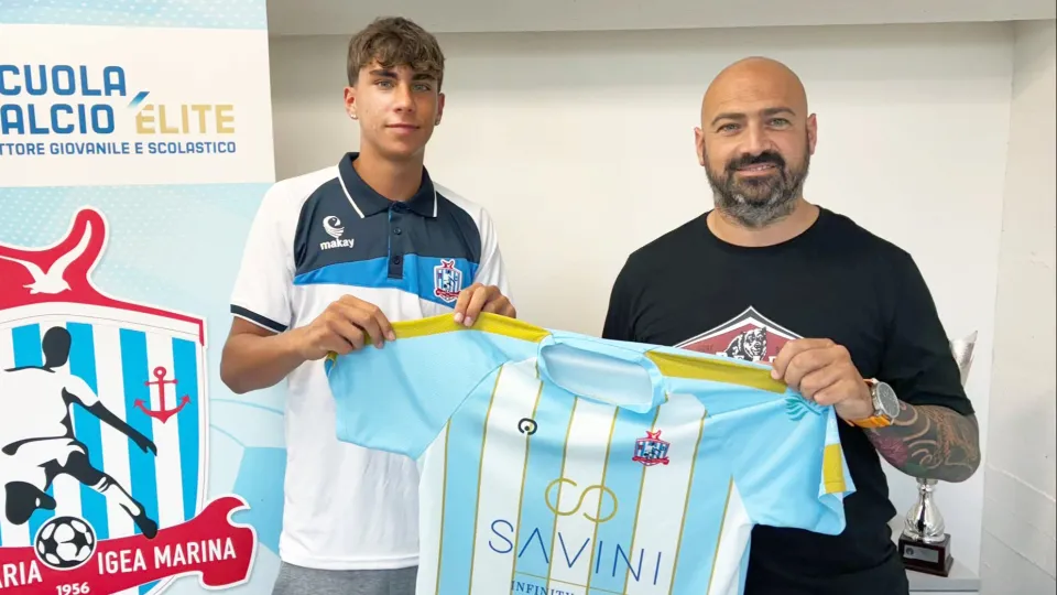 Giacomo Stecca insieme al DS Emiliano Vitiello
