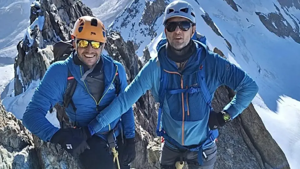 Gli alpinisti Perazzini e Gualdi