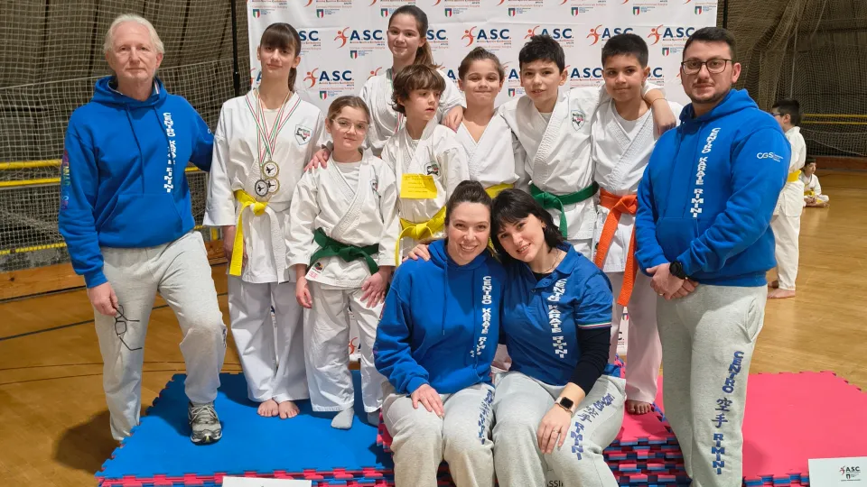 Gli atleti del Centro karate Rimini-Cervia
