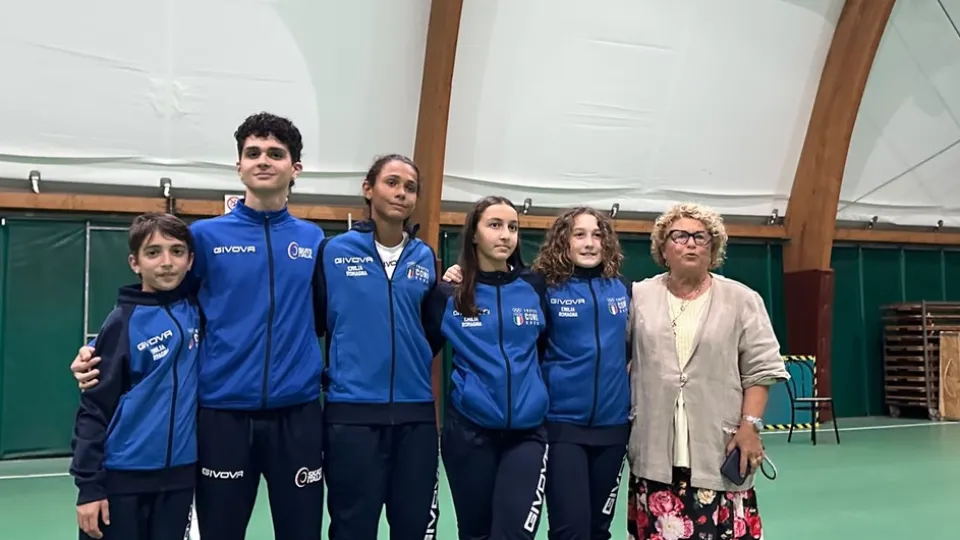 gli atleti del Trofeo Coni in Puglia, Federico Mainolfi e la presidente Gigliola Mattei