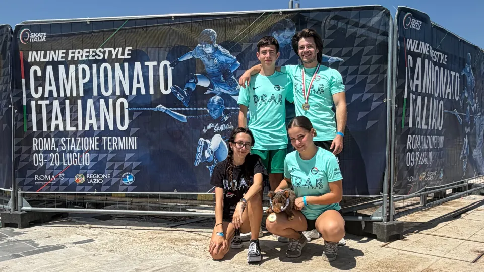 Gli atleti della Boar Skating a Roma per i Campionati Italiani