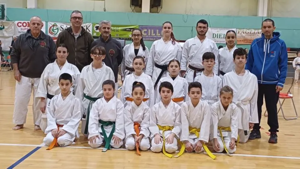 Gli atleti dell'A.S.D. Shotokan Karate Club Santarcangelo