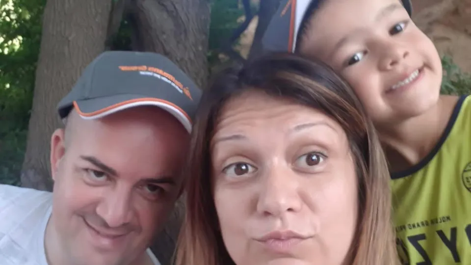 I coniugi Brandimarti con il piccolo Matteo