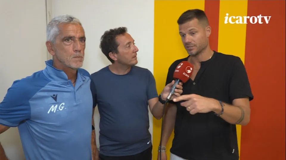 I due allenatori, Massimo Gadda e Michele Benedetti, durante il post partita