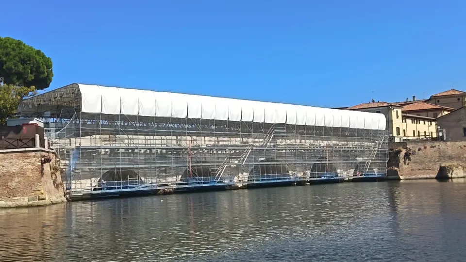 I lavori al Ponte di Tiberio