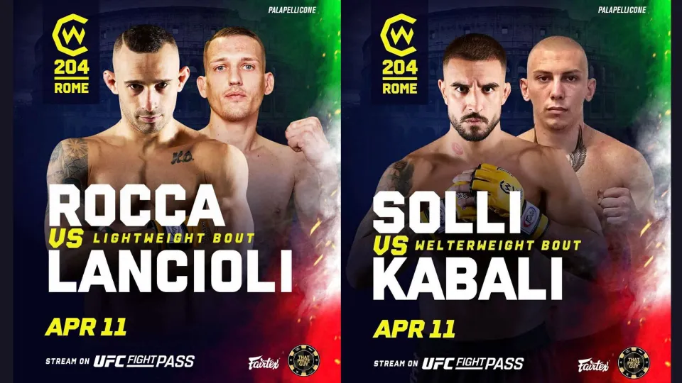 I manifesti degli incontri dei due fighters riminesi