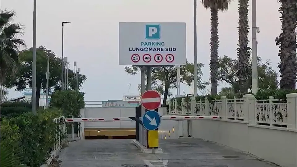 i parcheggi del lungomare sud a Riccione