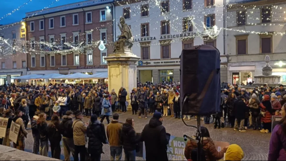 i partecipanti alla marcia della pace