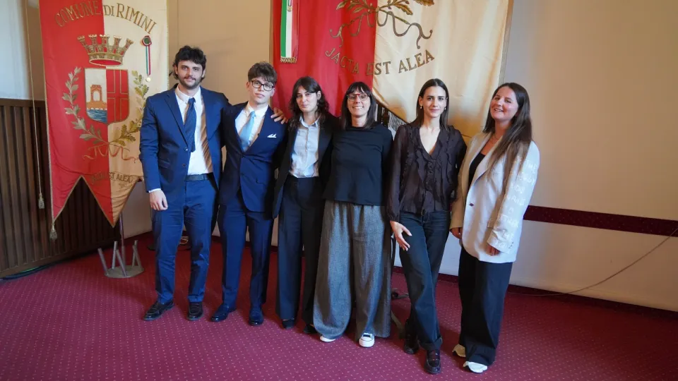 I ragazzi ricevuti in Comune