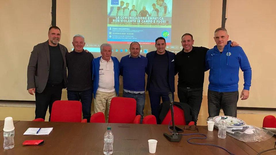 I relatori dell'incontro dell'Associazione Italiana Allenatori Calcio