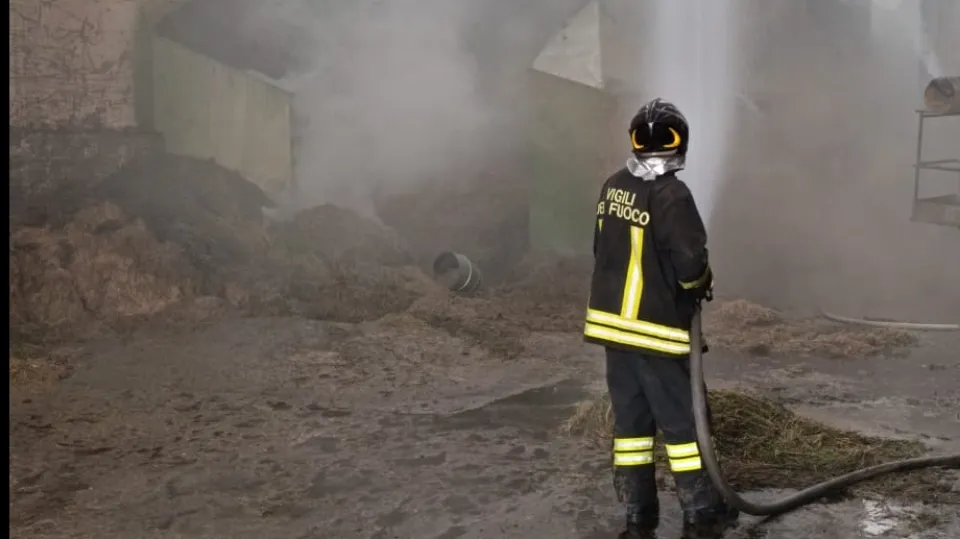 I Vigili del Fuoco sul posto