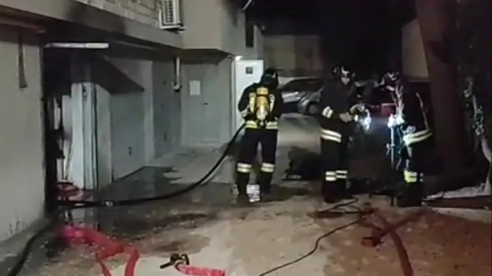 i Vigili del Fuoco sul posto