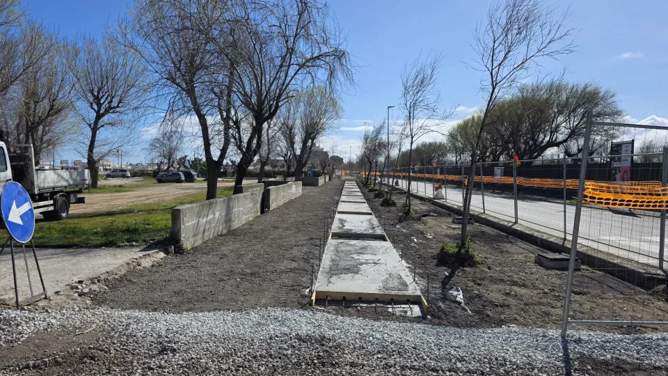 il cantiere del Lungomare del Sole