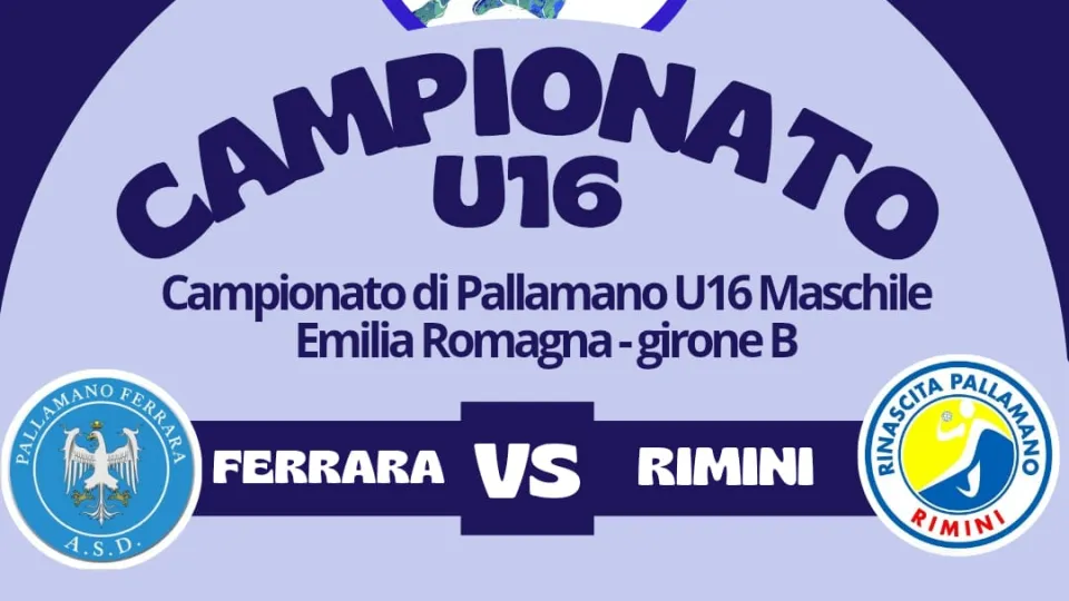 Il cartello della partita dell'Under 16