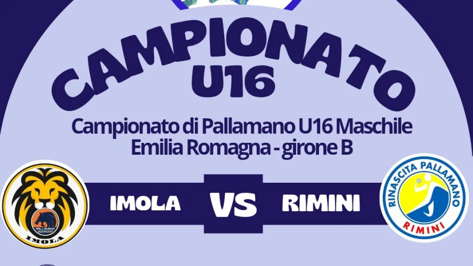 Il cartello della partita dell'Under 16