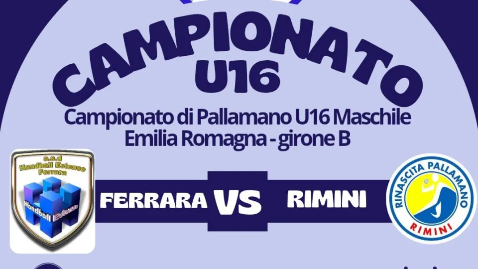 Il cartello della partita dell'Under 16