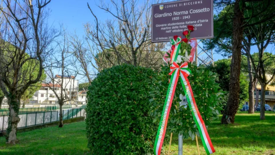 il giardino dedicato a Norma Cossetto a Riccione