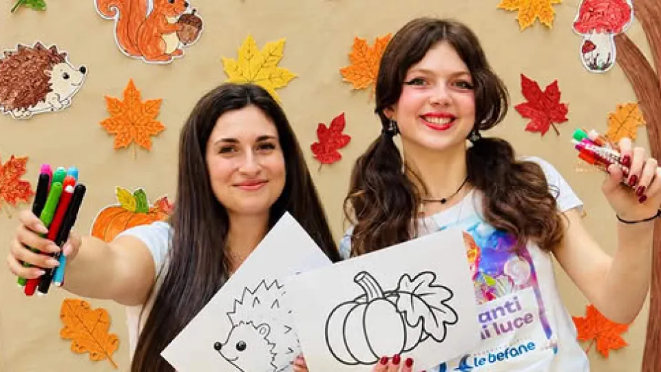Il laboratorio creativo "Bosco d'autunno" a Le Befane di Rimini