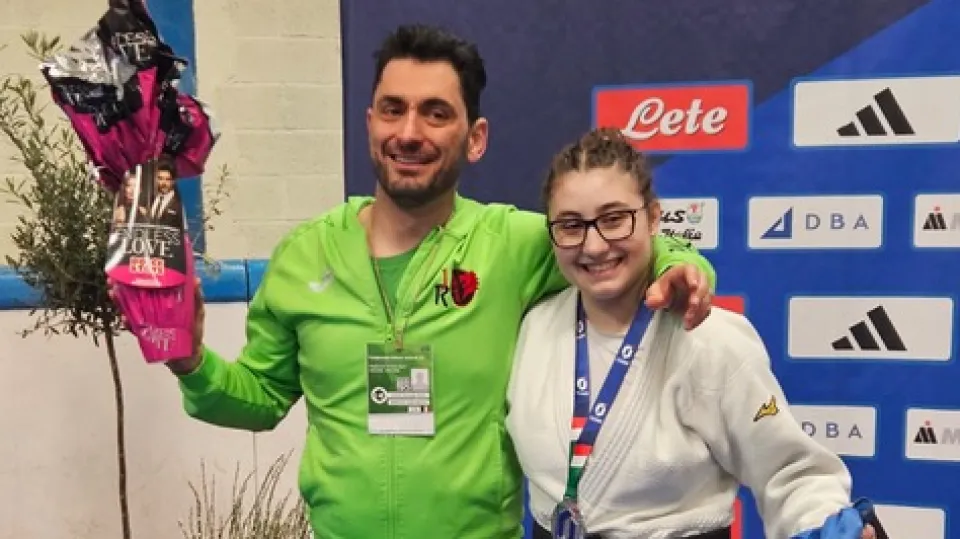 Il maestro Giuseppe Longo con Anna Vittoria Forlani