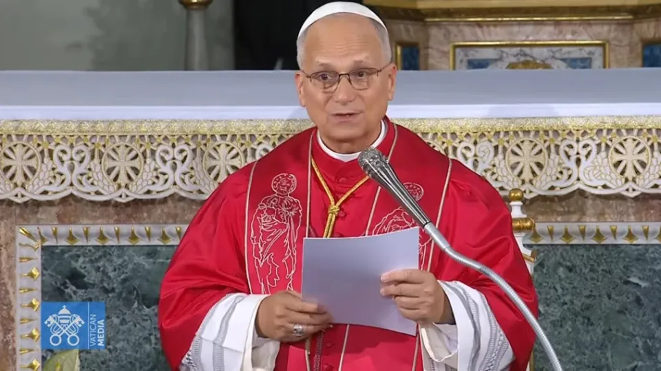 il papa parla a San Marino. Foto @vaticanmedia