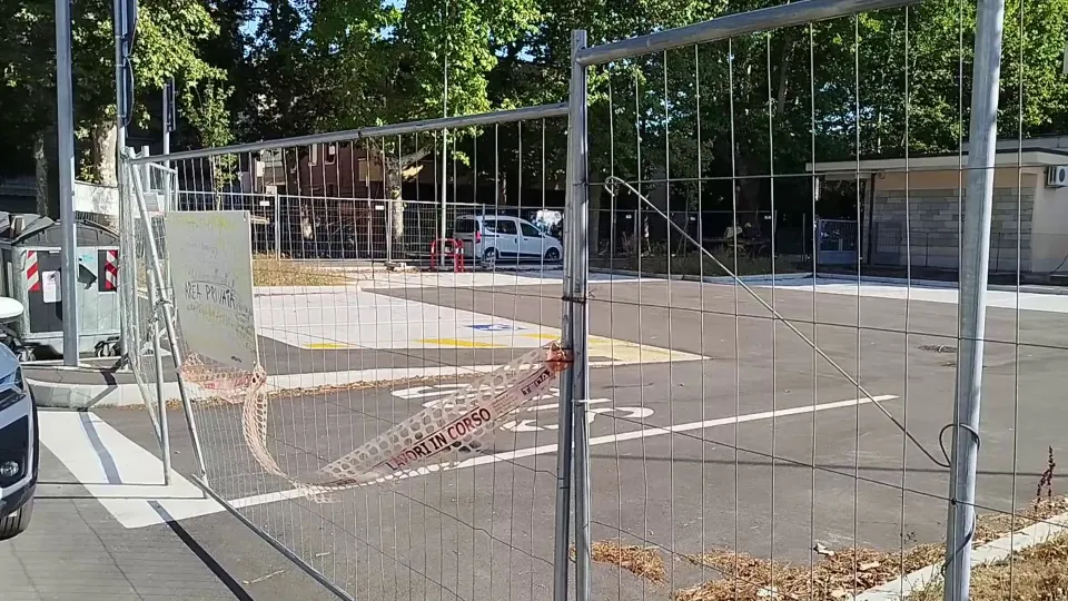 il parcheggio di via Fucini a Rimini