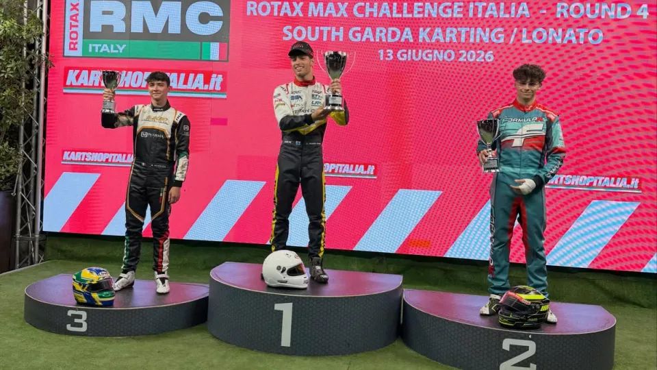 Il podio di Alessandro Pedini Amati a Lonato sul Garda