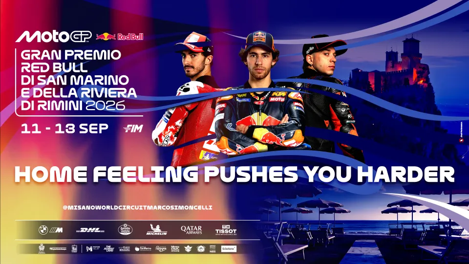 Il poster del Gran Premio Red Bull di San Marino e della Riviera di Rimini 2026
