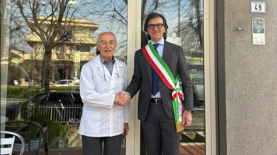 il sindaco Ugolini con  Innocentini