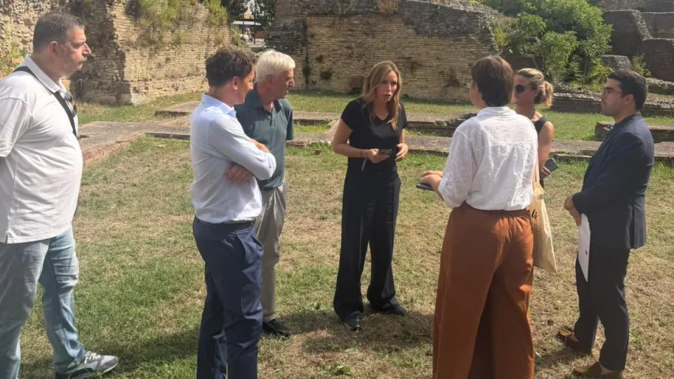 il sopralluogo all'Anfiteatro con la sottosegretaria Borgonzoni