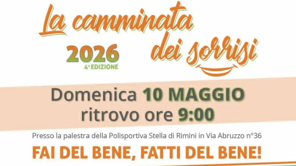 Il volantino della Camminata dei Sorrisi 2026
