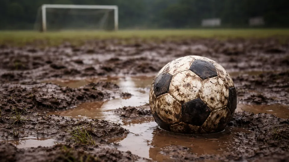 Immagine di un campo impraticabile (AI)