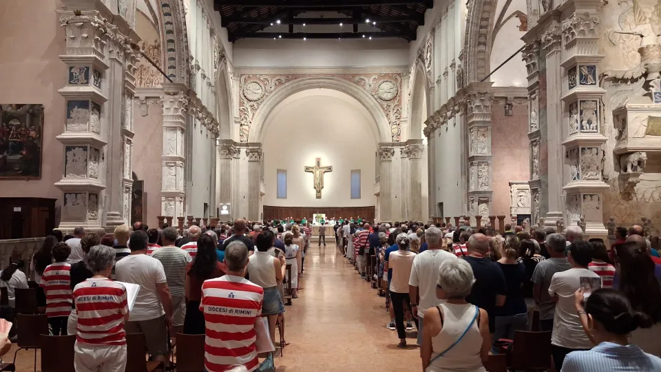la Basilica per il grazie al Papa