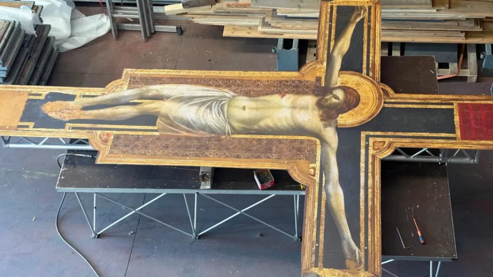 la copia del Crocifisso di Giotto