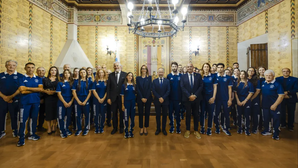 La delegazione sammarinese ricevuta dai Capitani Reggenti