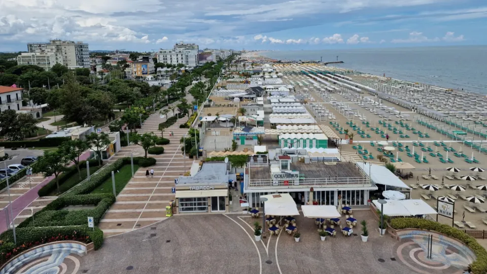 la fascia turistica di Riccione