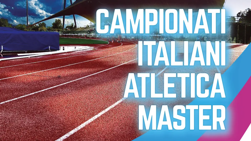 La locandina dei Campionati Italiani Atletica Master al Santamonica di Misano