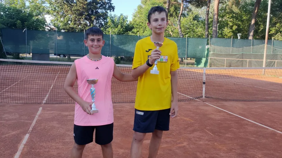 La premiazione del singolare Under 14 maschile al CT Venustas