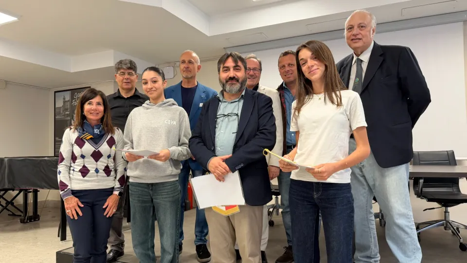 La premiazione delle due atlete-studentesse del Liceo 