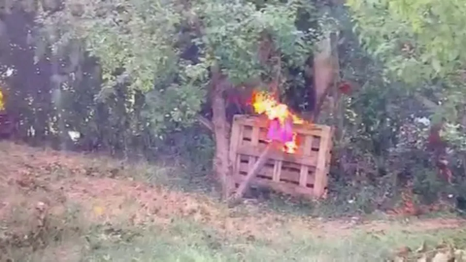 la siepe che prende fuoco