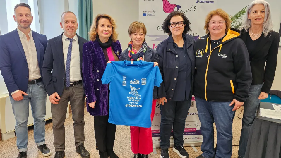 La sindaca Angelini con testimonial e sponsor