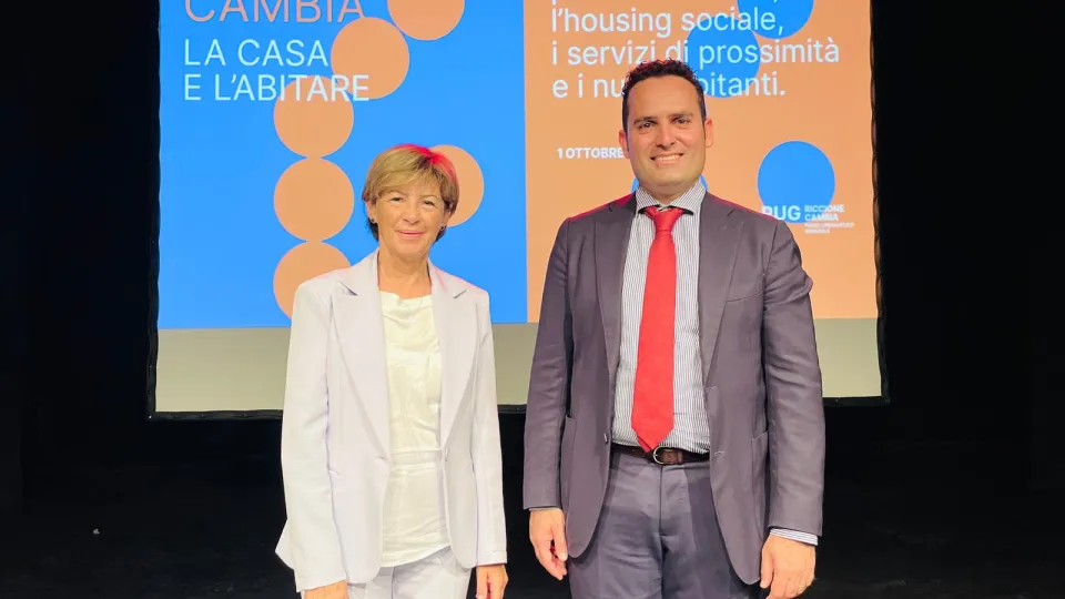 la sindaca Angelini e l'assessore Andruccioli