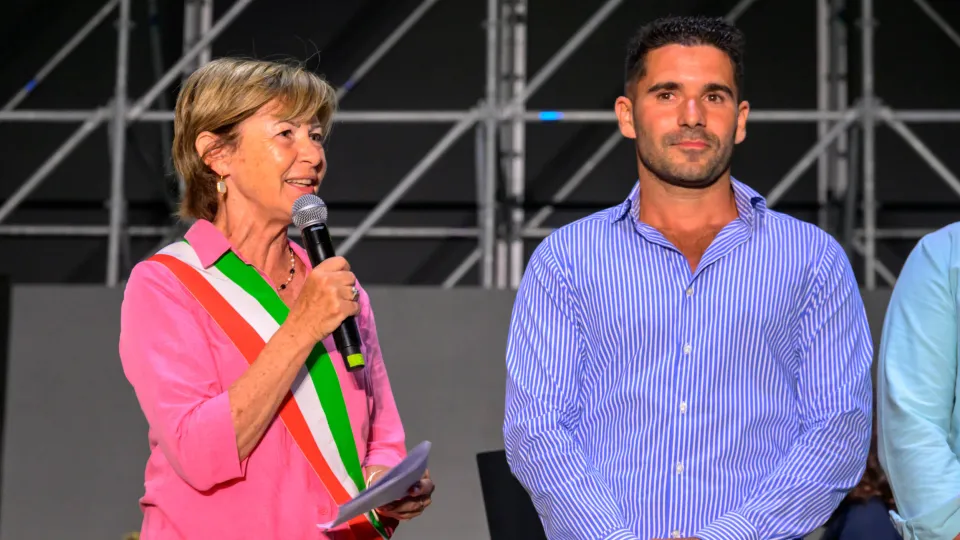 La sindaca Daniela Angelini e l’assessore allo Sport Simone Imola