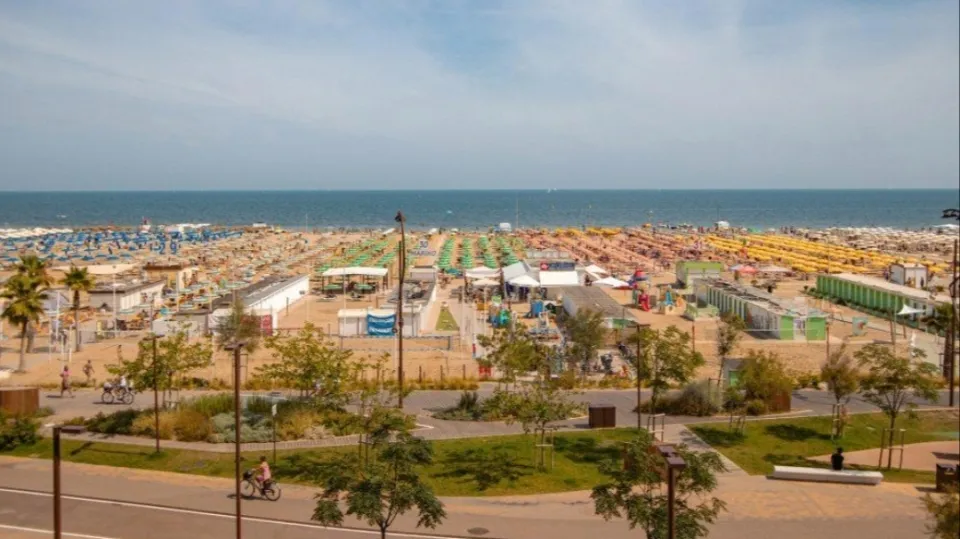 la spiaggia di Rimini