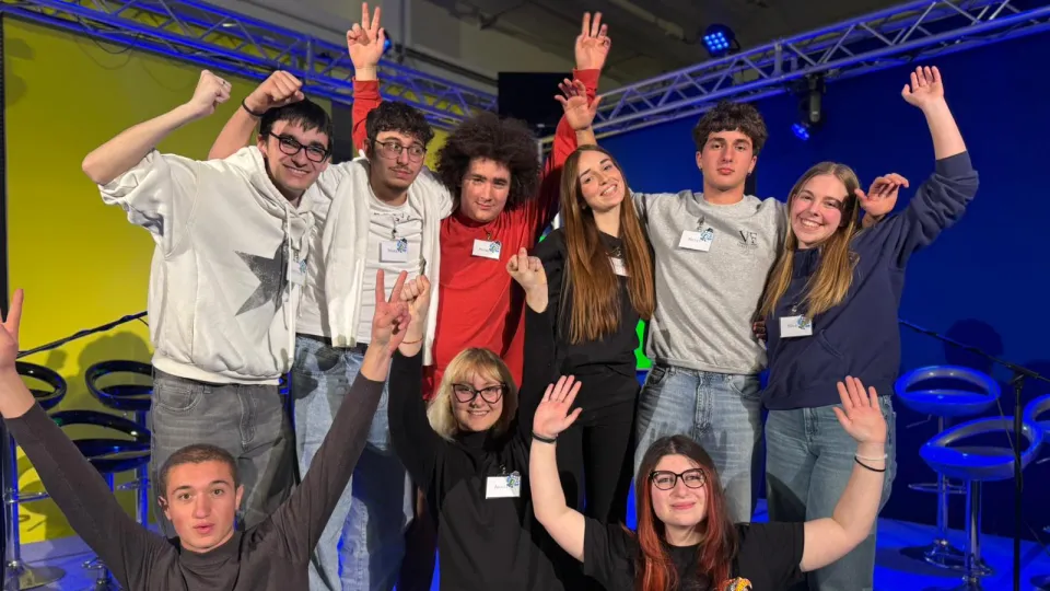 La squadra del Liceo Volta-Fellini di Riccione