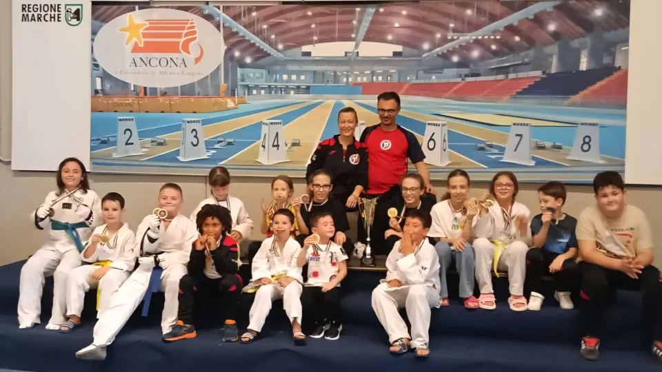 La squadra del Taekwondo Olimpic Cattolica e Riccione ad Ancona