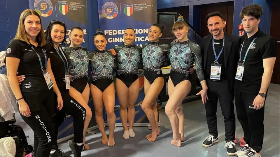 La squadra di A1 della Ginnastica Riccione Academy