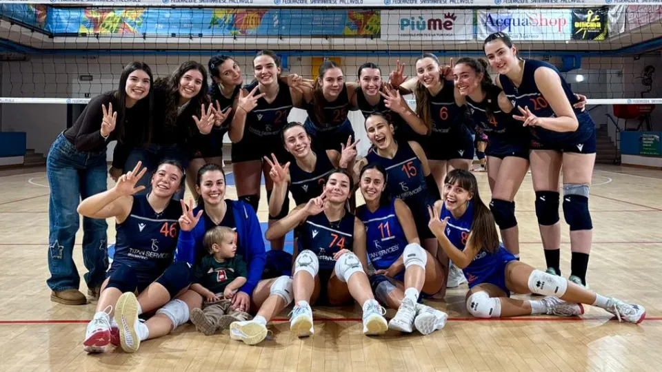 La Titan Services dopo la vittoria sulla Volley Academy