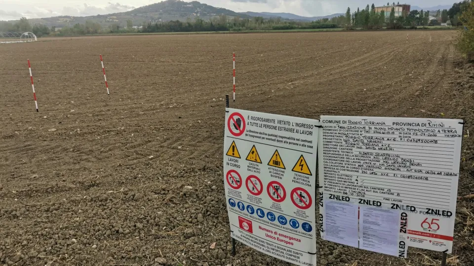 la zona dei lavori (da OaSi)